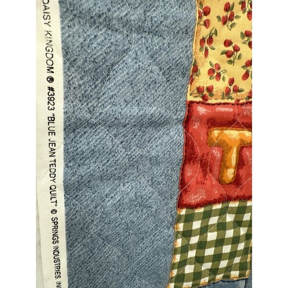 Teddy Bear Quilting Fabric Panel reversible 46”w x 104” long - Picture 7 of 8